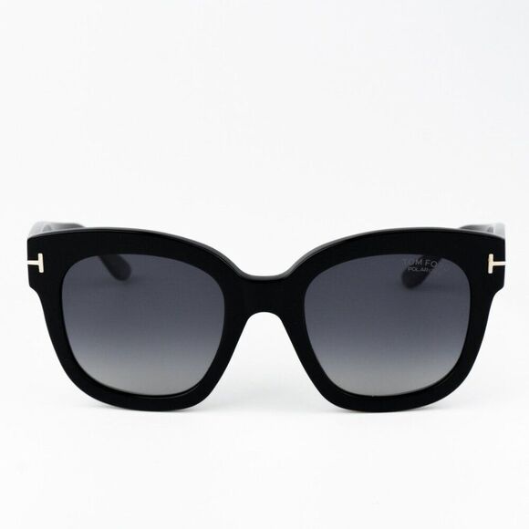 NEW Tom Ford FT0613/S 01D BEATRIX-02 Black Grey Polarized Gradient Squared - Picture 2 of 11